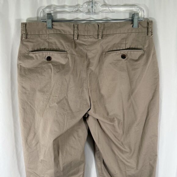 J. Crew Flex Bedford Chino Pants Men's 34x32 Flat Front Mid Rise Cotton Blend - Picture 9 of 10